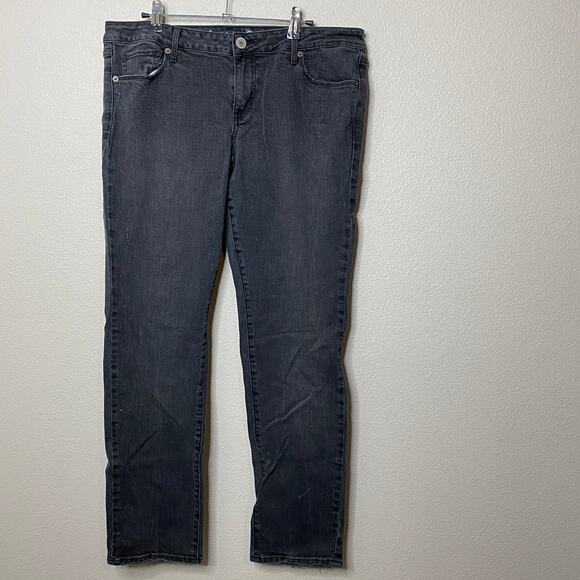 American Eagle Gray Skinny Denim Jeans Size 14 - Picture 1 of 6